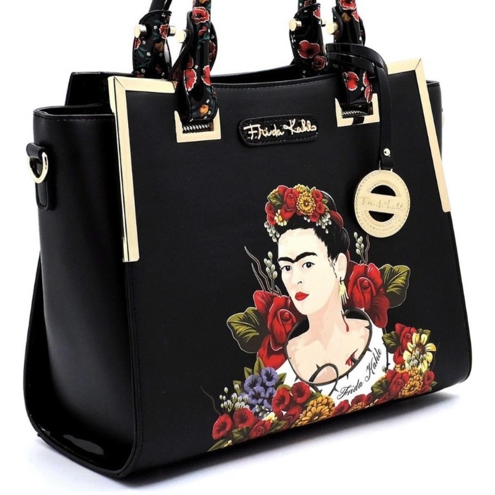 NWT-Liscenced FRIDA KHALO satchel Handbag and coin purse. 🌺🌼🌹